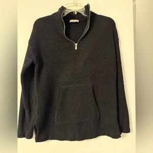 LOFT Black Fleece Pullover – Size Small